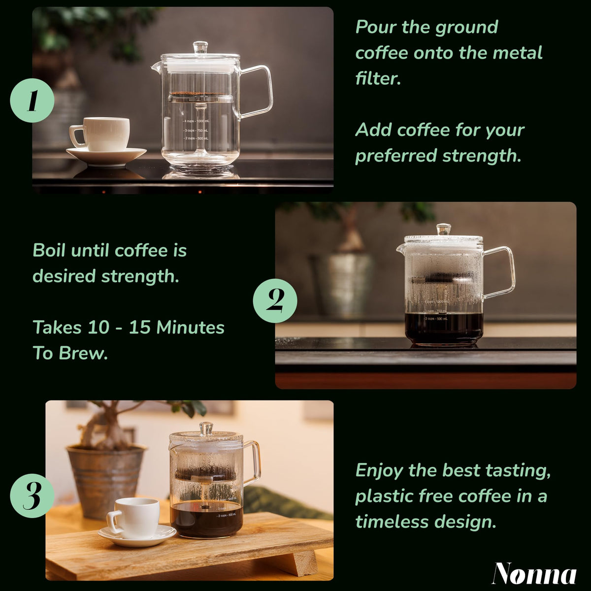 NONNA 2.0 lid with silicone seal provides secure, mess-free pouring