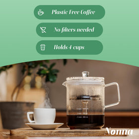 NONNA 2.0 metal heat diffuser ensures even heat distribution during percolation