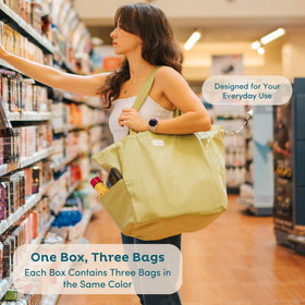 Nook Theory heavy-duty 12 oz canvas bags handle daily shopping.