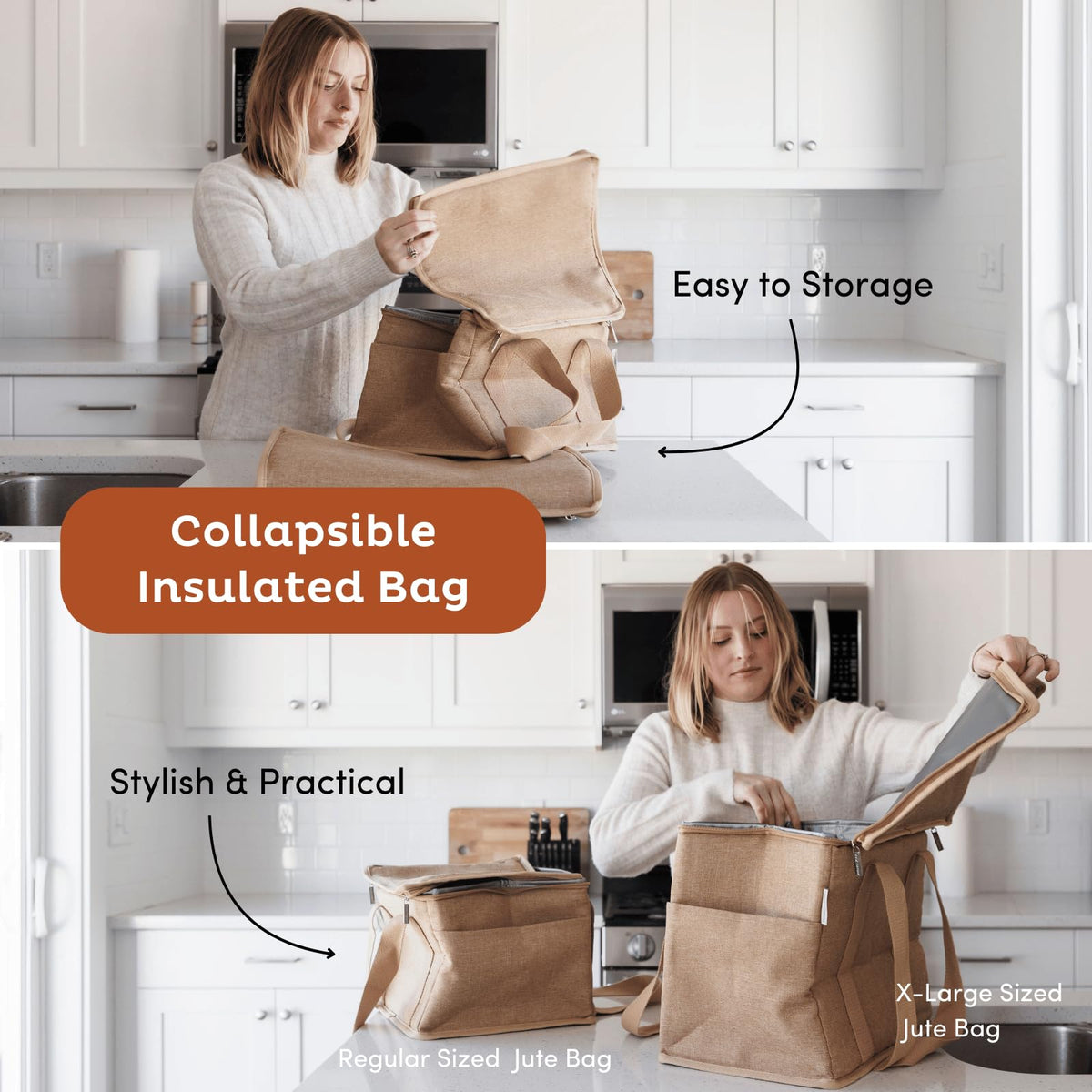 Nook Theory collapsible cooler bag folds flat for travel storage