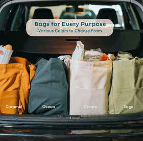 Nook Theory 3-Pack heavy-duty reusable tote suitable for everyday shopping.