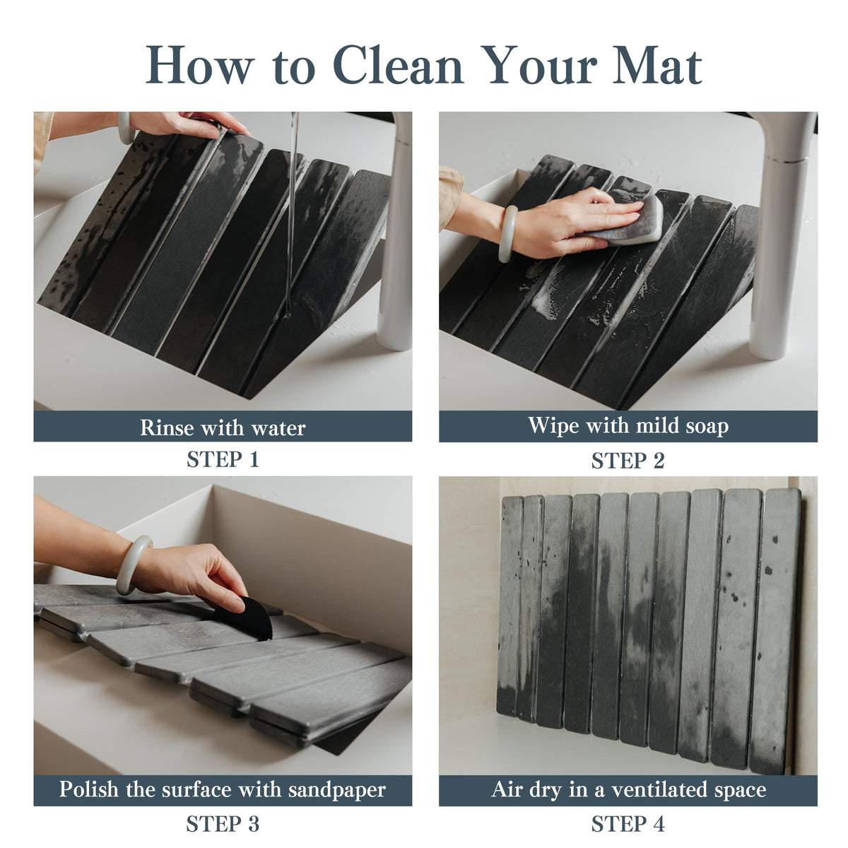 Nookawoo mat features a heat-resistant surface for handling hot items nearby.
