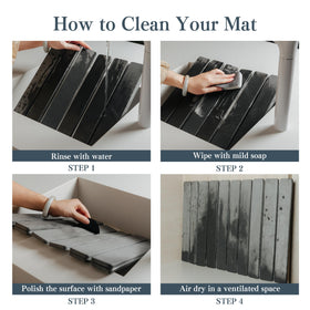 Nookawoo mat features a heat-resistant surface for handling hot items nearby.