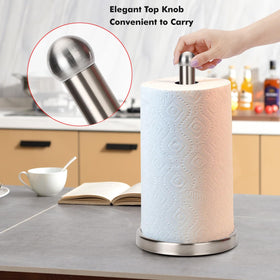 Noonext countertop stand enables one-handed tearing with minimal tipping.