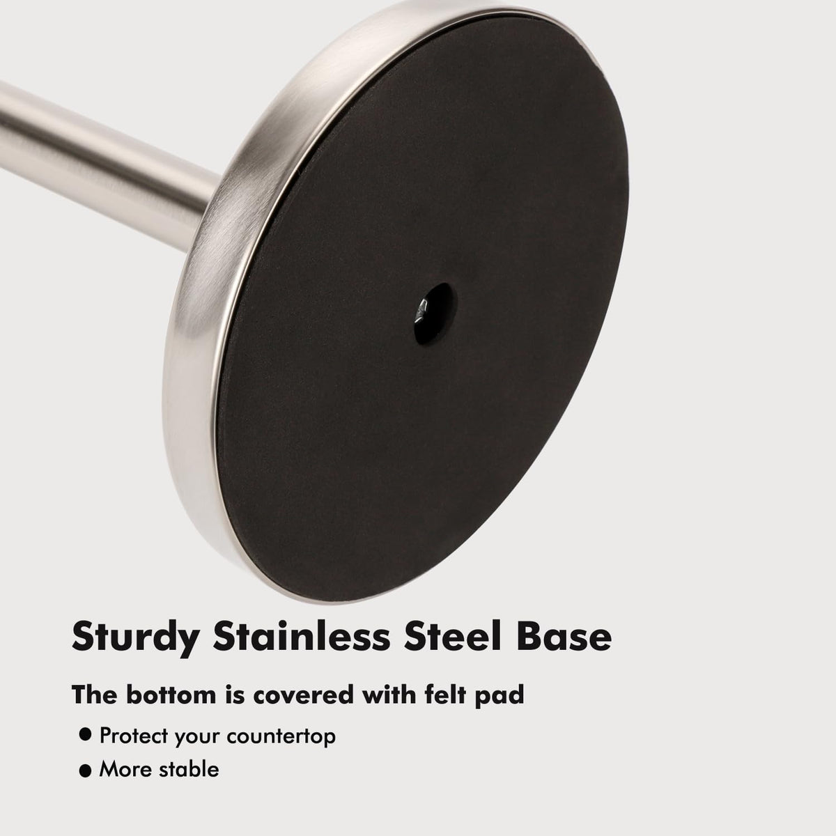 Noonext holder fits standard and jumbo towels for versatile kitchen use.