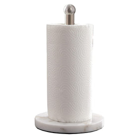 Noonext marble-base paper towel holder with a stable, wobble-free setup.