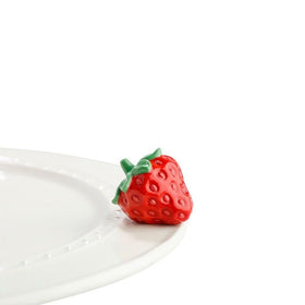 Nora Fleming Juicy Fruit Strawberry mini on display for dessert-table charm