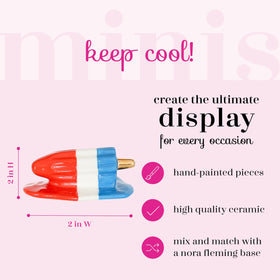 Close-up of hand-painted Keep Cool Popsicle mini with vibrant summer charm