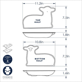 Nordic Ware 3D Lamb Cake Pan ready to bake; American-made quality.