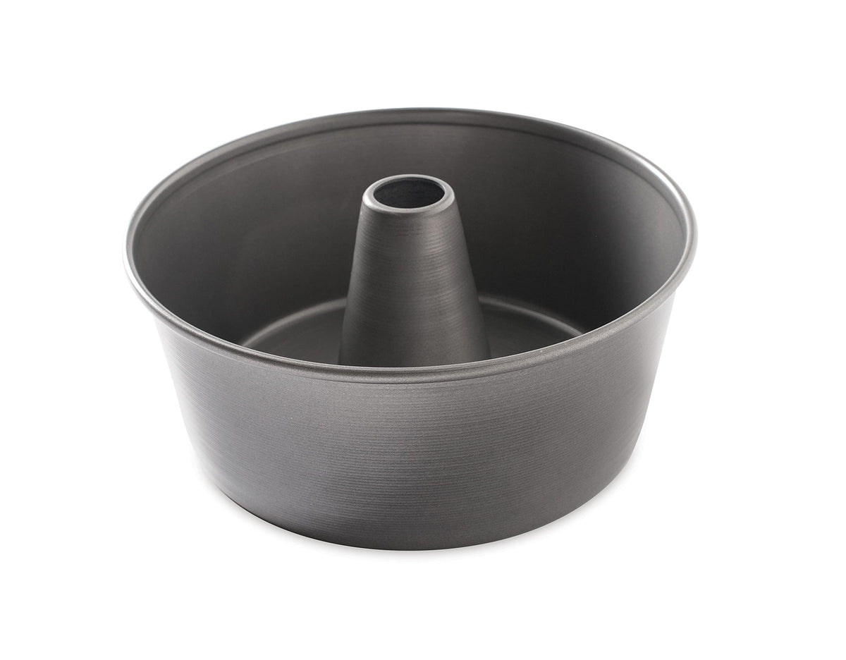 Nordic Ware Angel Food Cake Pan 16 Cups top view, showing generous capacity for large cakes
