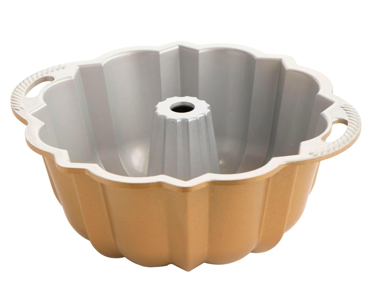 Nordic Ware Bundt fluting close-up highlighting precise cake detail