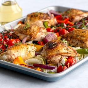 Nordic Ware Brilliant Color Eighth Sheet pan for compact baking and quick heat