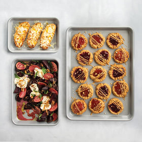 Nordic Ware Brilliant Color Quarter Sheet pan for cookies and sheet meals
