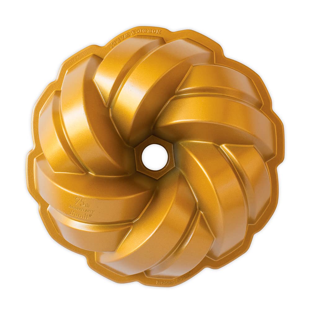 Nordic Ware Bundt pan cast aluminum surface for even browning
