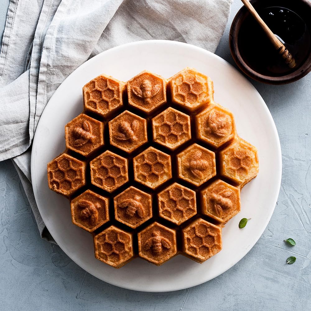 Nordic Ware Bundt-style pan showing intricate detailing with even browning.