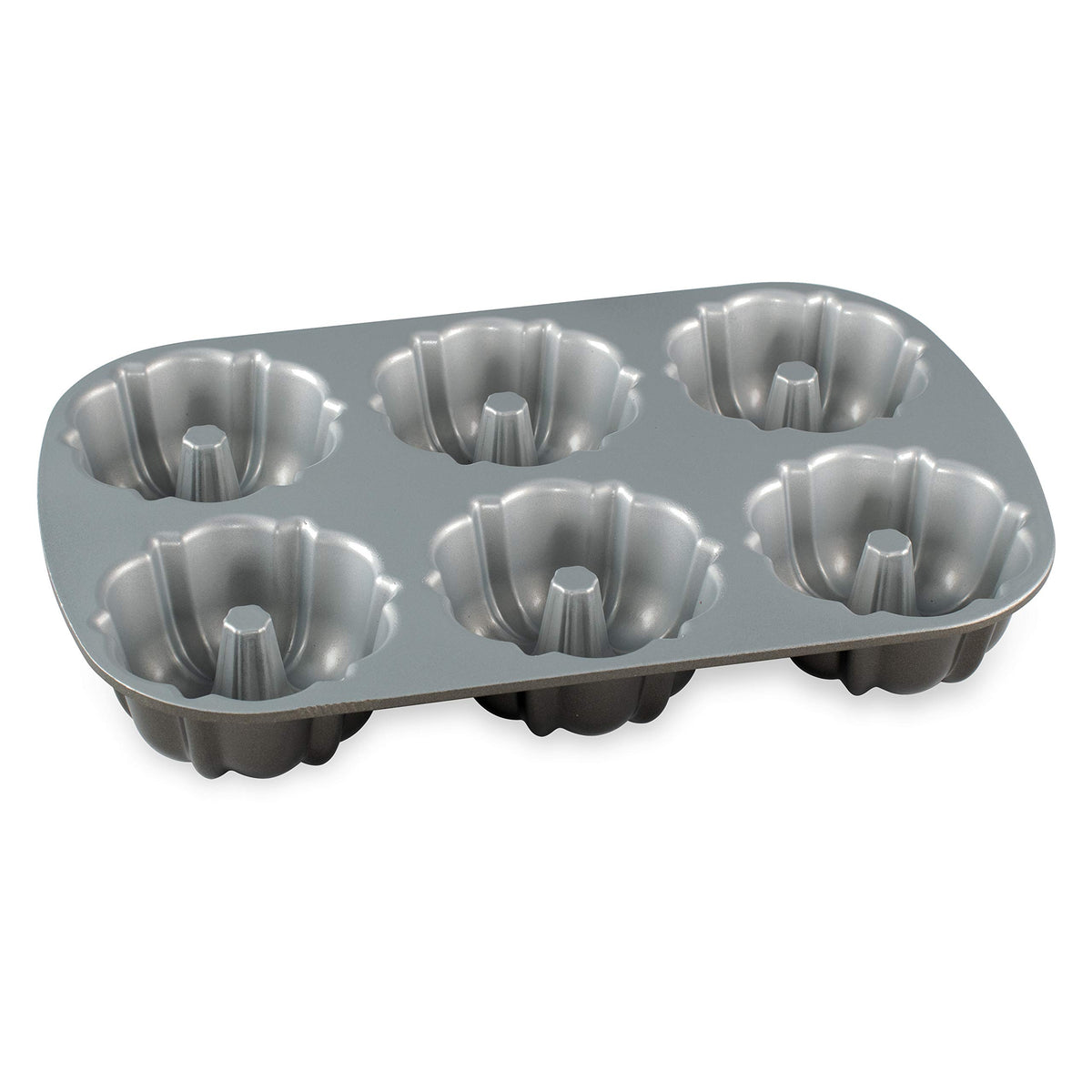 Nordic Ware Bundtlette pan, oven-safe up to 400 degrees, versatile baking option.