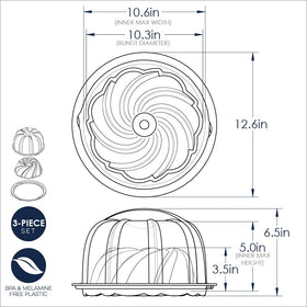 Nordic Ware Cake Keeper base and lid designed for portable, fresh-tasting cakes.