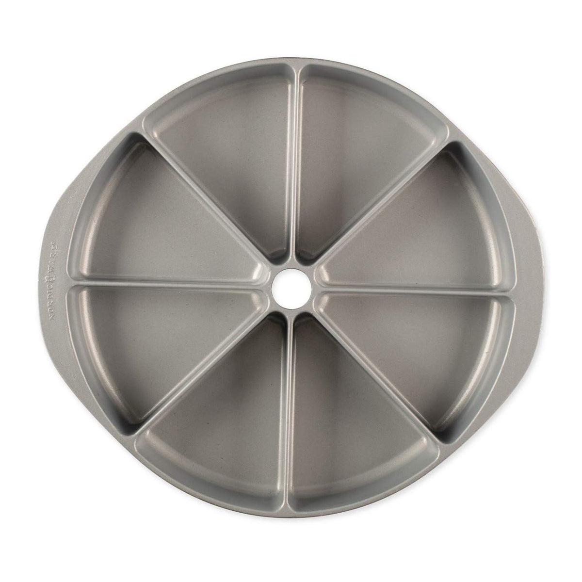 Nordic Ware cast aluminum Bundt pan detail showing durable construction.