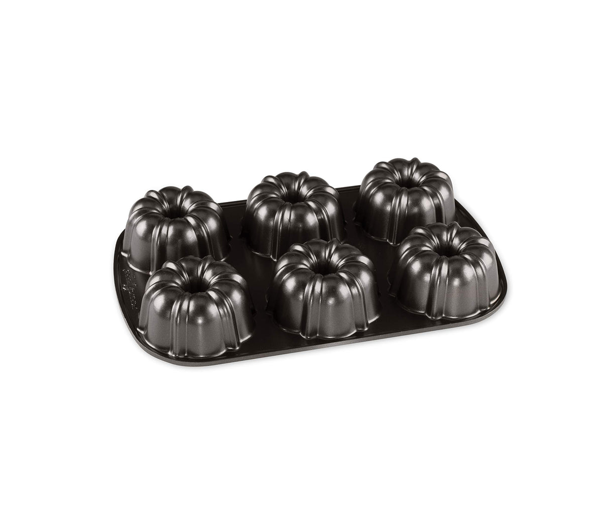 Nordic Ware Classic Bundtlette with intricate fluting detail for elegant individual desserts.