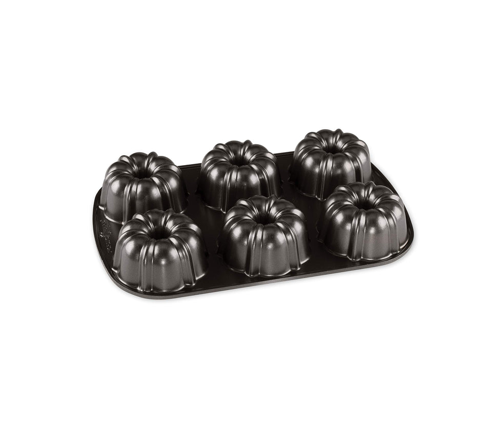 Nordic Ware Classic Bundtlette with intricate fluting detail for elegant individual desserts.