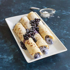 Nordic Ware crepe pan handle stays cool while you flip