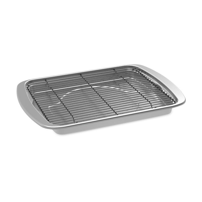 Nordic Ware crisp fries on rack for evenly crispy edges
