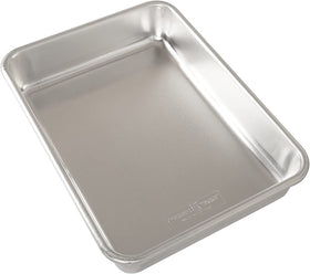 Nordic Ware enhances even browning through superior aluminum conductivity.