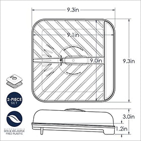 Nordic Ware exterior dimensions measure 9-3 inches for compact counter use.