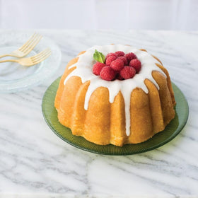 Nordic Ware Twilight Blue Bundt pan proudly made in the USA.