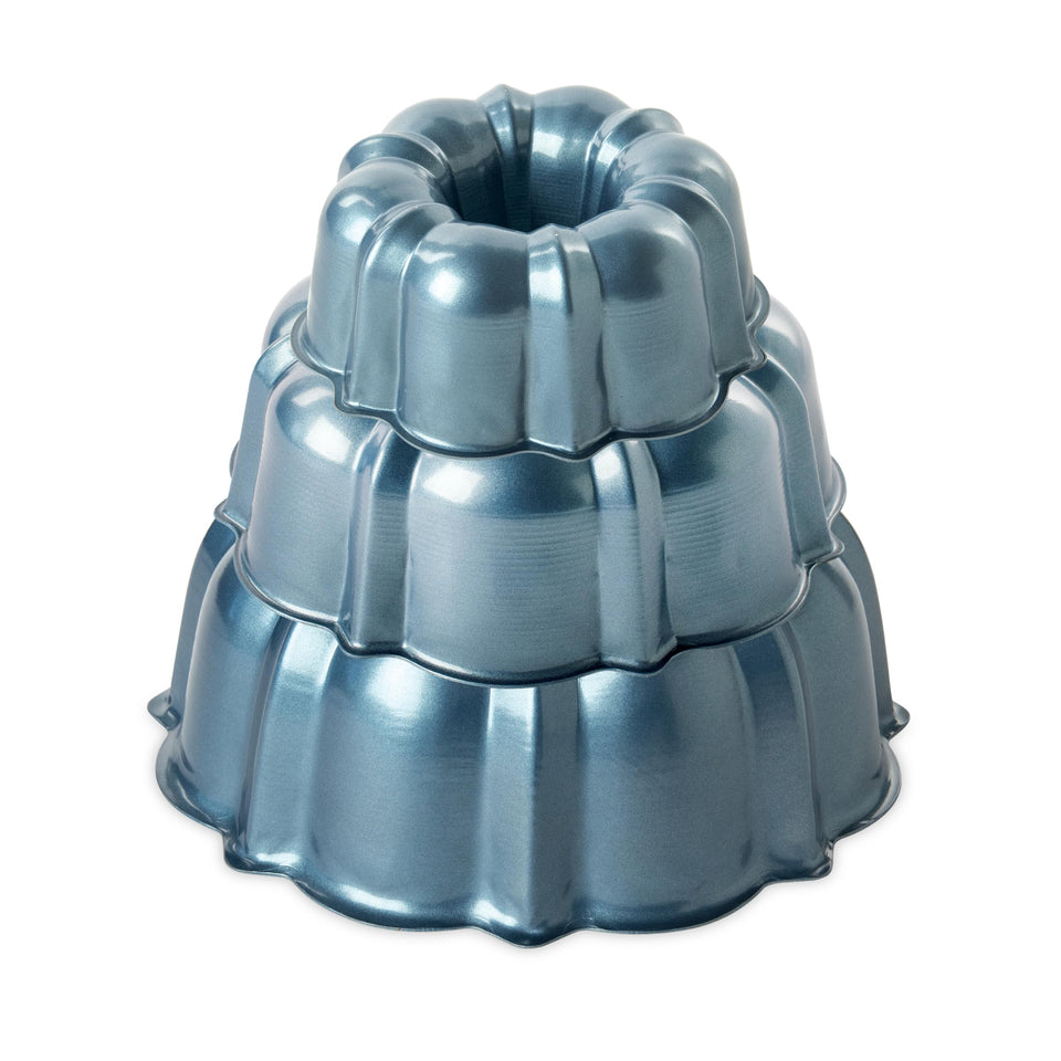 Nordic Ware Twilight Blue 12-cup Bundt pan with even heat and easy release.