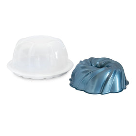 Nordic Ware Formed Swirl Bundt pan with 10-cup capacity for even baking.