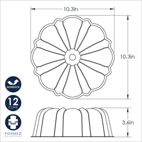 Nordic Ware nonstick interior closeup emphasizes easy release and cleanup
