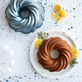 Nordic Ware Lightweight aluminum pan offers even heat distribution for dependable results.