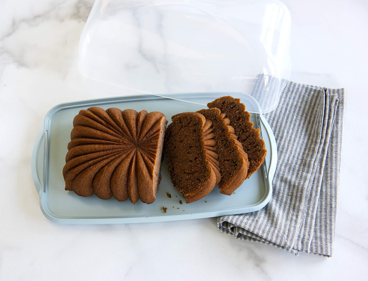Nordic Ware loaf pans fit, designed to accommodate standard quick bread pans.