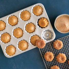 Nordic Ware mini Bundt cavities closeup shows smooth nonstick surface for easy release