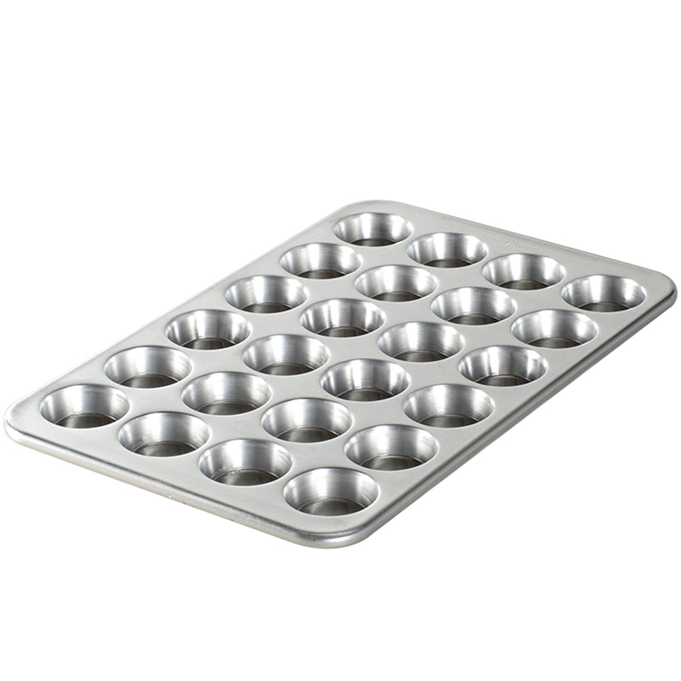 Nordic Ware natural aluminum petite muffin pan setup for batch baking and reliability
