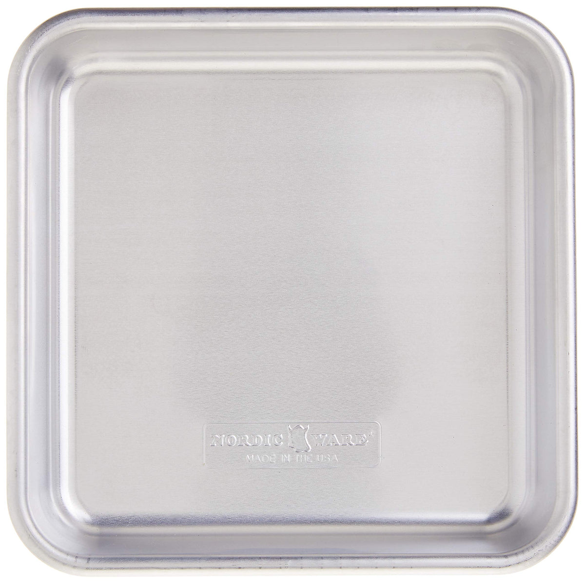 Nordic Ware Naturals aluminum 8x8 square pan – close-up of the smooth baking surface for even browning.