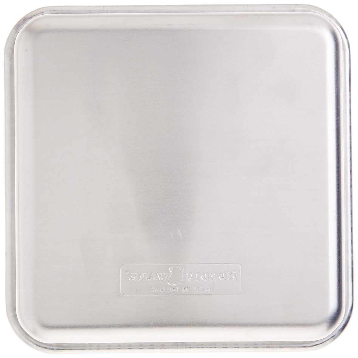 Nordic Ware Naturals aluminum 8x8 square pan – encapsulated steel rim preventing warping during use.