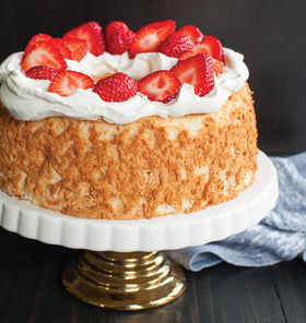 Nordic Ware Naturals pan holds 18 cups of batter for tall cakes.