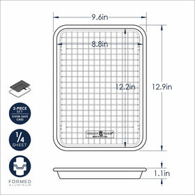 Nordic Ware Naturals grid lifts food; improves air circulation.