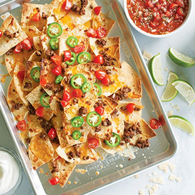Nordic Ware Naturals half sheet pan size reference shows generous interior area.