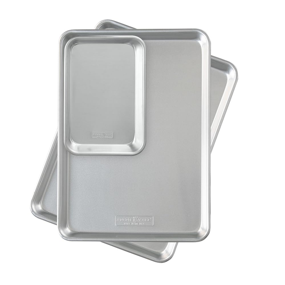 Nordic Ware Naturals half sheet pan for even browning and easy cleanup.