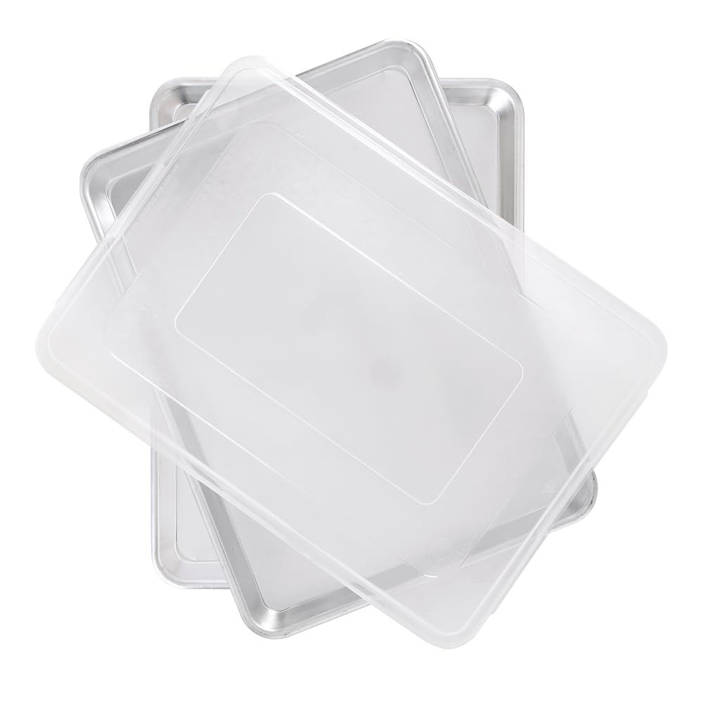 Nordic Ware Naturals half sheet pan exterior view highlighting durable aluminum construction for even browning