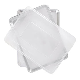 Nordic Ware Naturals half sheet pan exterior view highlighting durable aluminum construction for even browning