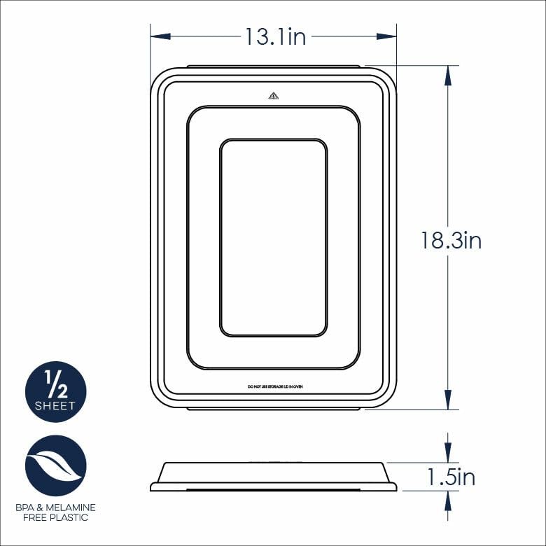 Nordic Ware Naturals half sheet pan in oven context implies even heat distribution