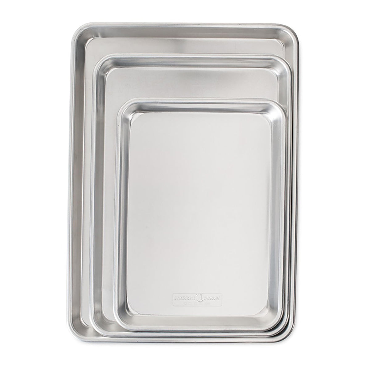 Nordic Ware Naturals half sheet pan with encapsulated rim for warp resistance.