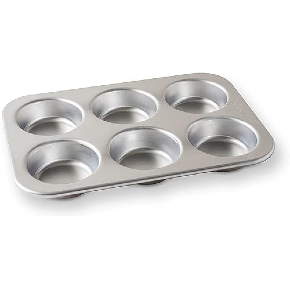 Nordic Ware Naturals jumbo muffin pan with six cavities delivers even browning