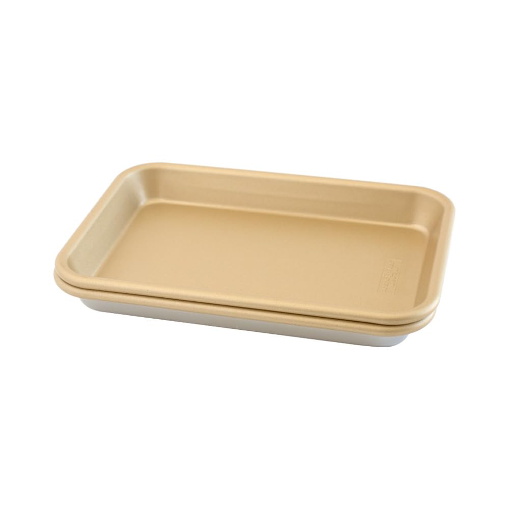 Nordic Ware Naturals nonstick eighth sheet air fryer-ready with shelves for quick meals.