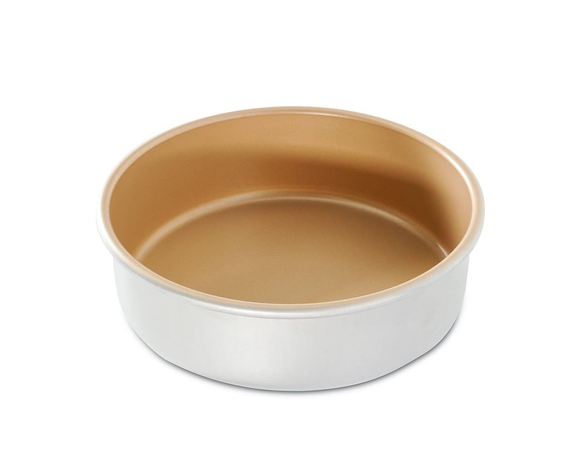 Nordic Ware Naturals nonstick round cake pan 8 inch top view showing nonstick surface for easy release