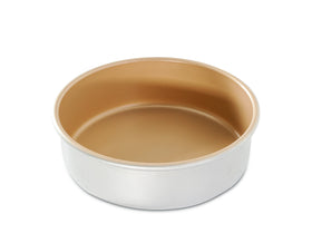 Nordic Ware Naturals nonstick round cake pan 8 inch top view showing nonstick surface for easy release